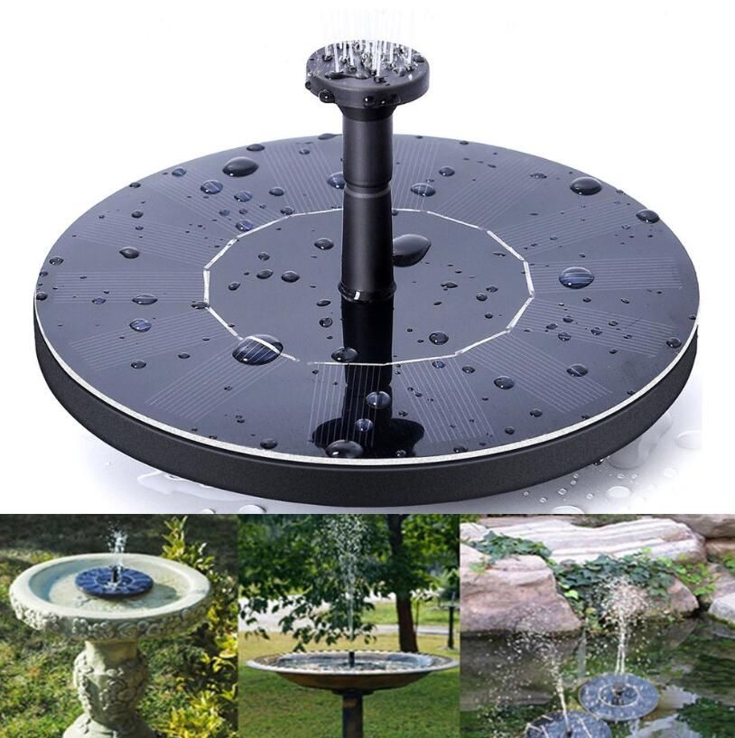 Lot of 2 Solar Power Fountain Water Pump Garden Pool Pond Watering Birdbath NIB 