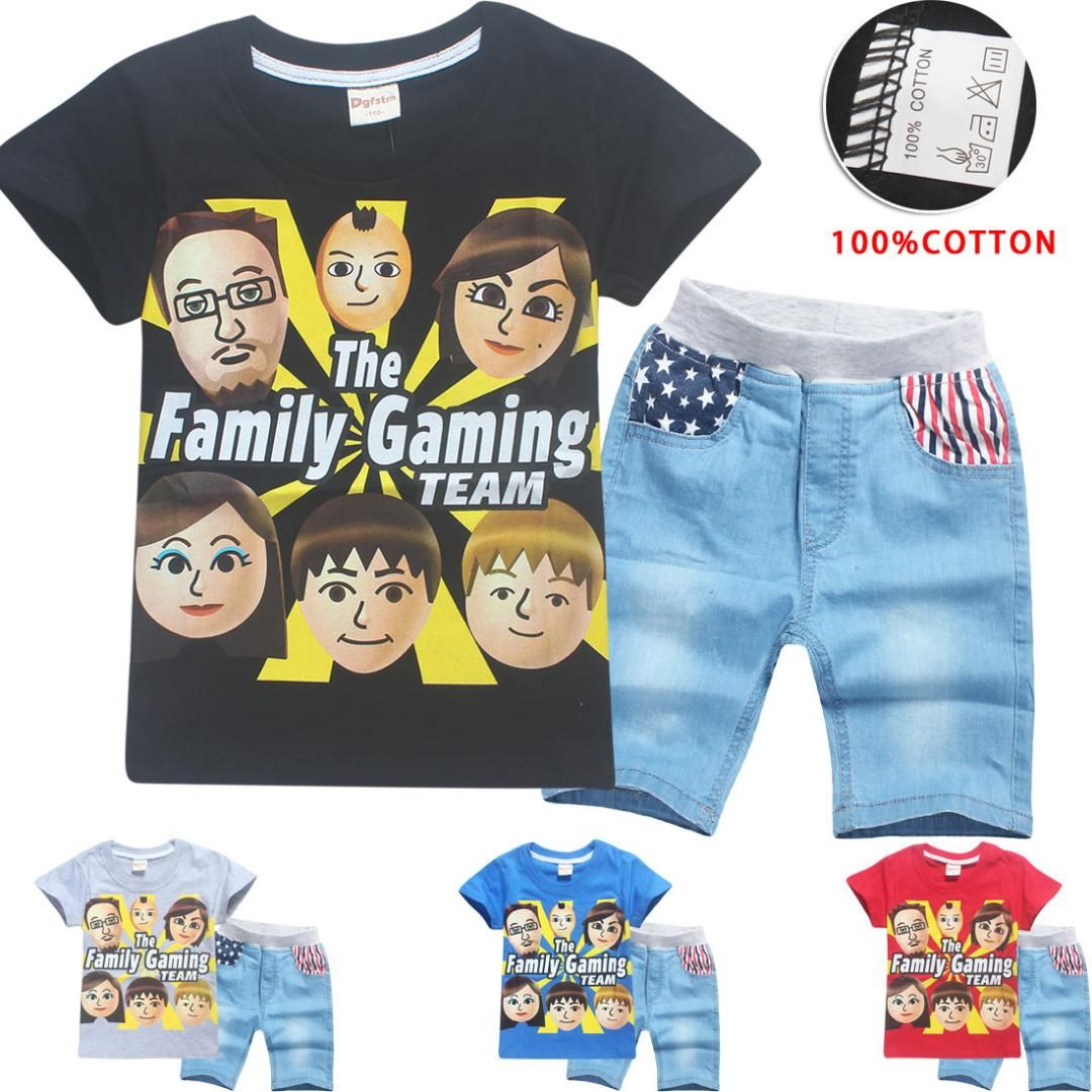 Teaegg Cartoon Roblox Fgteev Printed Short Sleeve Girls Boys T Shirt Jean Pants Family Gaming Team 2018 Kids Sport Suit Pajamas Boys Pjs Kids From Phononame 19 39 Dhgate Com - best girl roblox outfits 2018