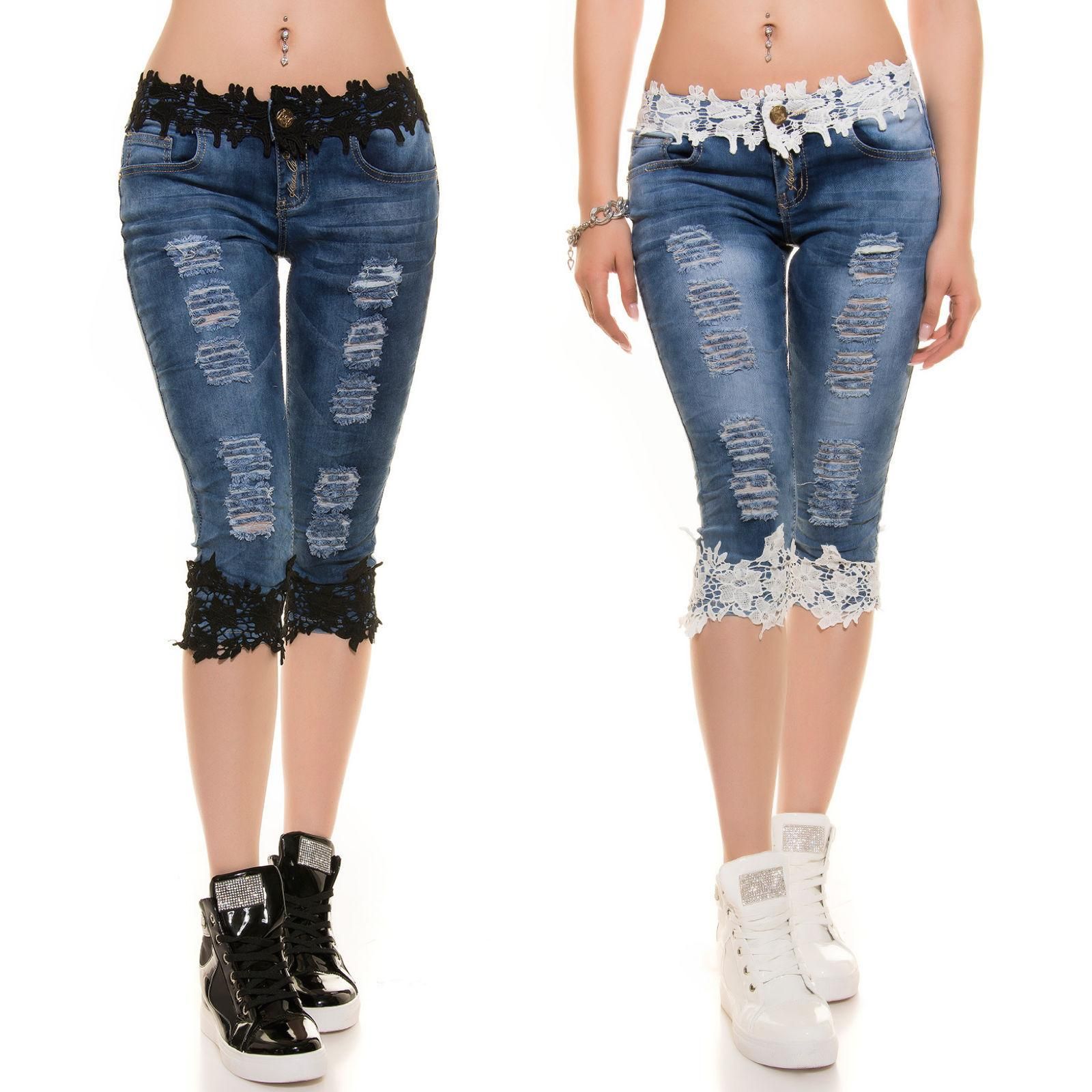 denim capri shorts