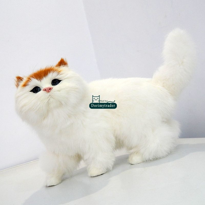 satin al dorimytrader gercekci sevimli hayvan kedi pelus oyuncak gercekci hayvanlar pet kediler oyuncak dekorasyon hediye 35x20 cm dy80020 tl313 5