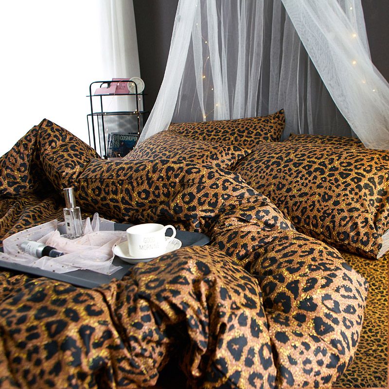 Leopar Baski 100 Pamuk 4 Adet Yatak Seti Yuvarlak Yatak Carsaf Yastik Kilifi Nevresim Capi 200 Cm 220 Cm Yuvarlak Yatak Carsaflari Sicak 6229 Cinden Yatak Takimlari Satici Beddingsets Dhgate Com