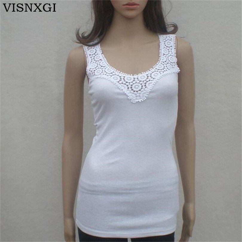 white lace vest top