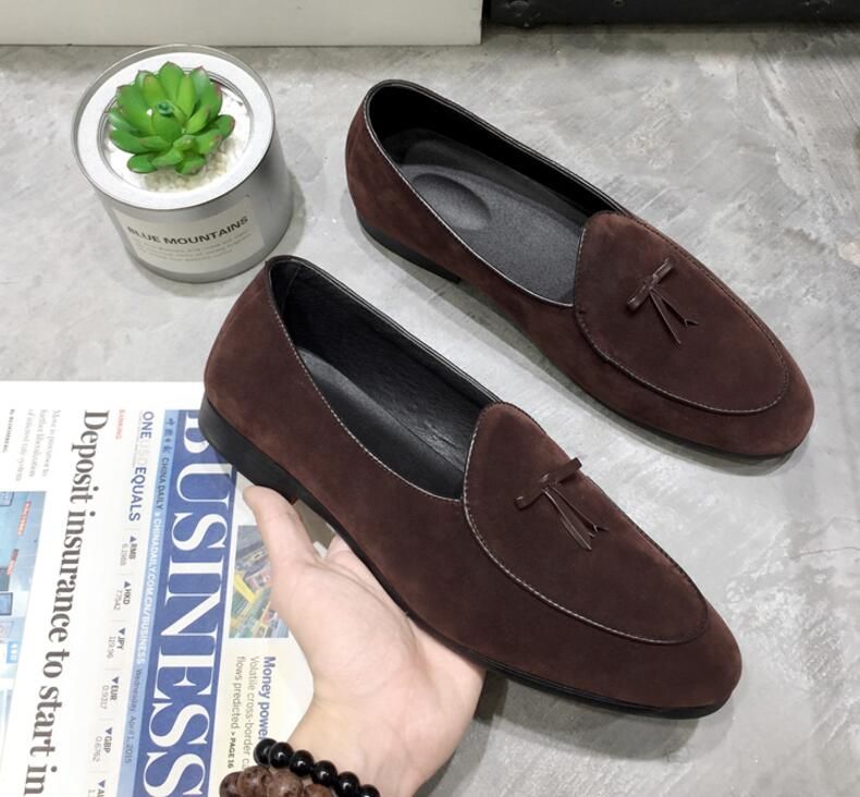 mens suede slip on dress shoes