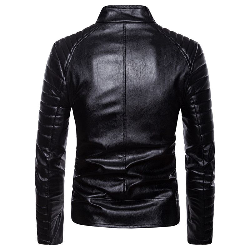 Großhandel 2018 Neue Männer Classic Diagonal Pull Leder High Quality Herren Motorrad Lederjacke Herren Stehkragen Schwarze Jacke Von Großhandel 2018 Neue Männer Classic Diagonal Pull Leder High Quality Herren Motorrad Lederjacke Herren Stehkragen Schwarze Jacke Von