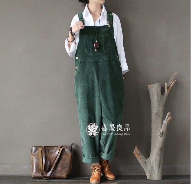 green velvet overalls