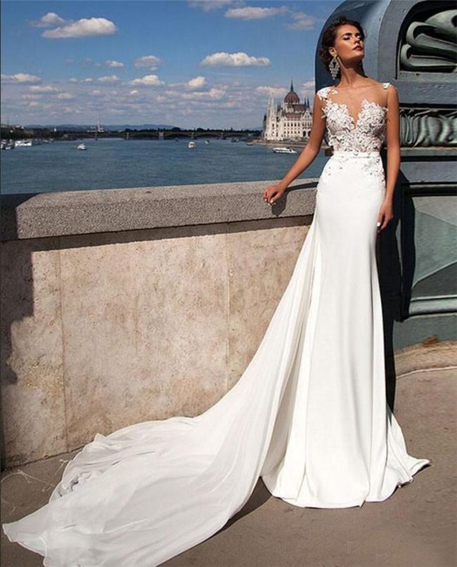 Acquistare Abiti Da Sposa A Sirena In Pizzo Con Gonna Staccabile E Gonna  Staccabile Abiti Da Sposa Con Abbottonatura Posteriore E Gonna Decorata  Economico | Consegna Veloce E Qualità | DHgate Italy