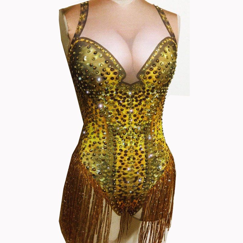 gold rhinestone jumpsuit