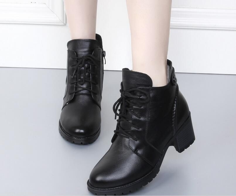 botas em pele senhora