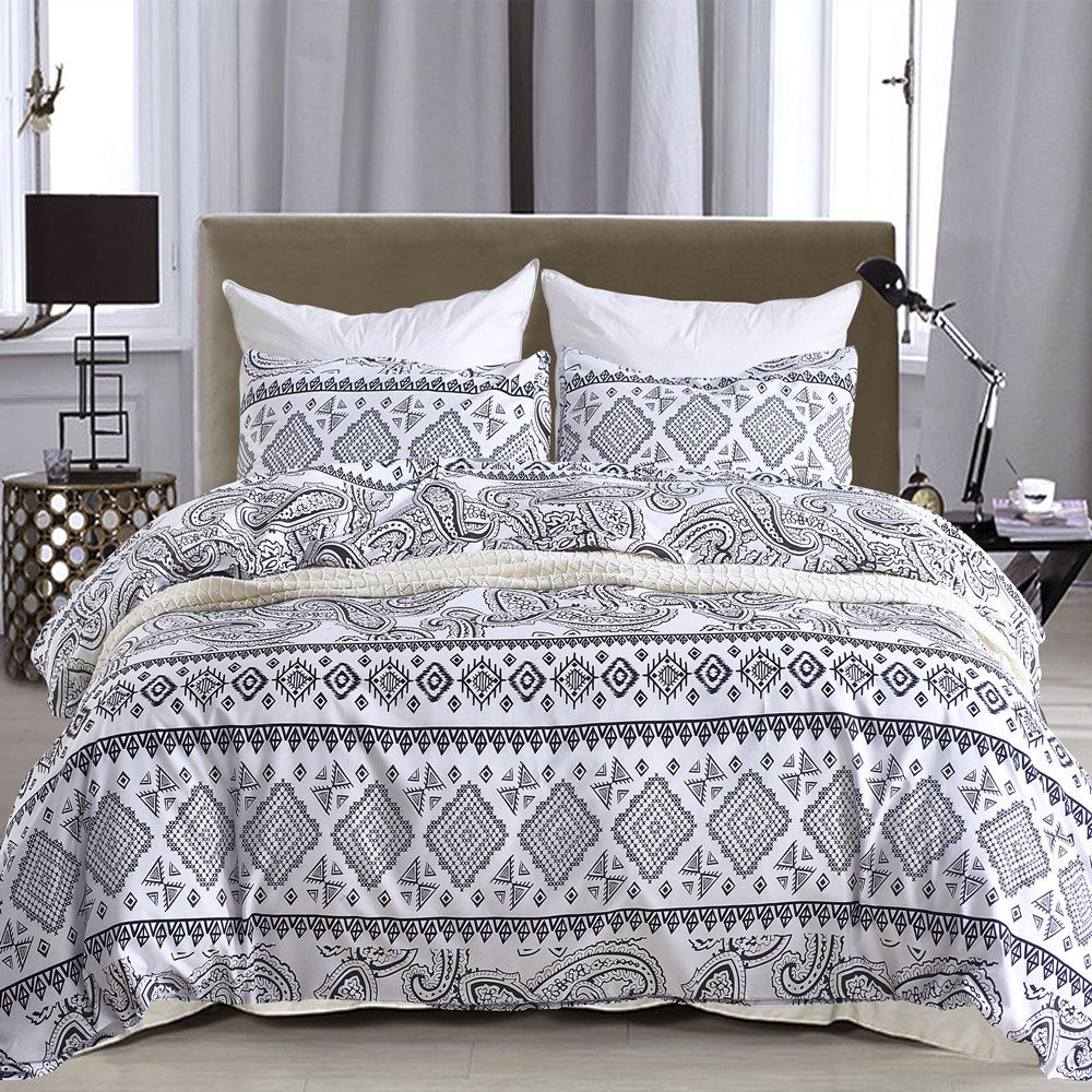 Boho Bed Linen Set Palm Leaves Bedding Set Adults Bed Bedclothes