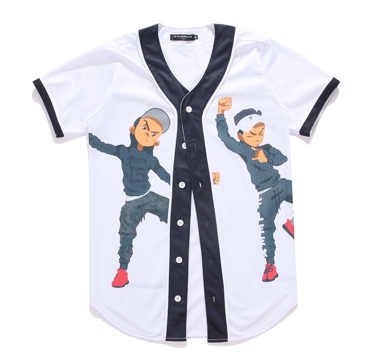 baseball button down shirt