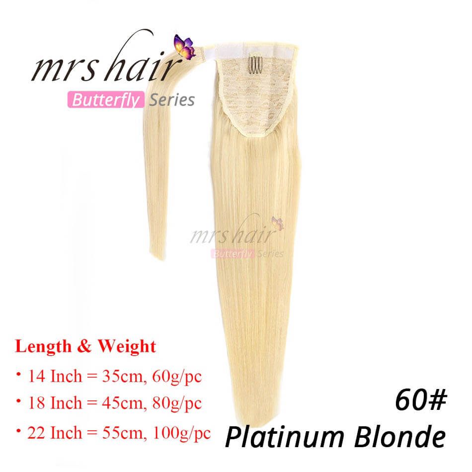Mrshair Pretinum Blonde 60 Brazilian Remy Human Hair Ponytail