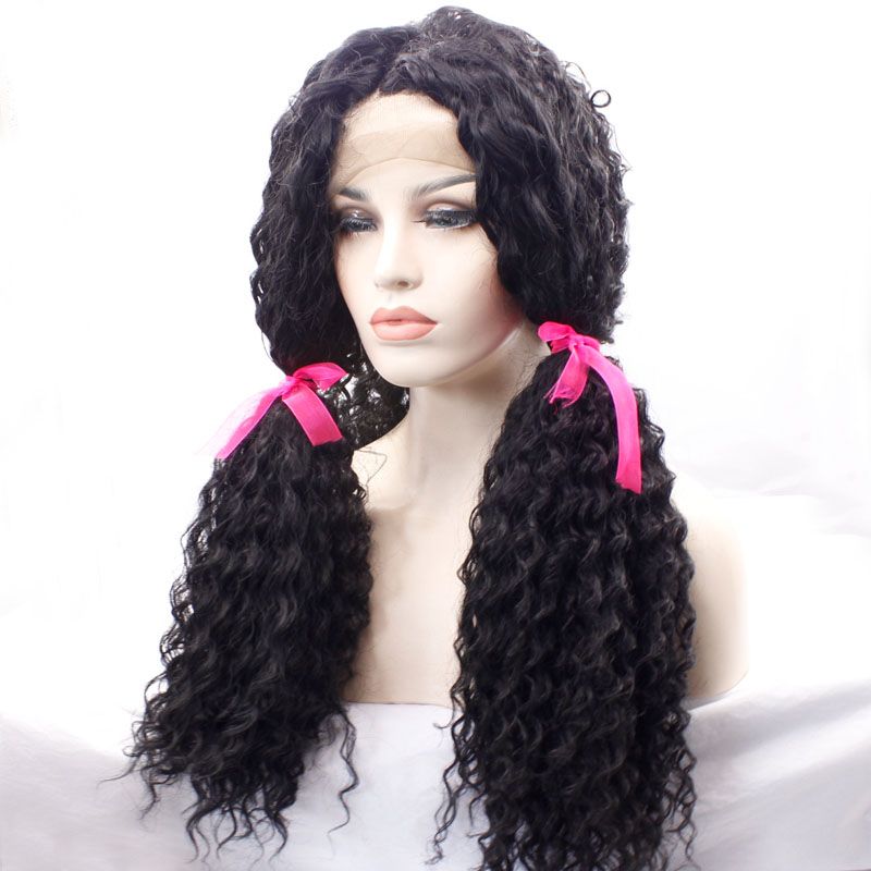 Synthetic Afro Curly Hair Wigs For Black Women Long Kinky Curly