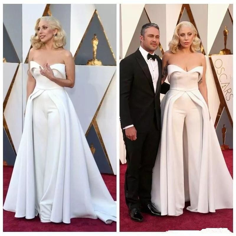 white jumpsuit with overskirt