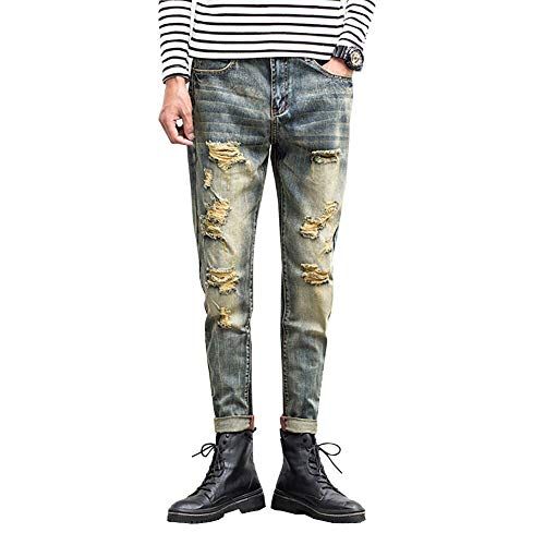 ripped tapered jeans mens