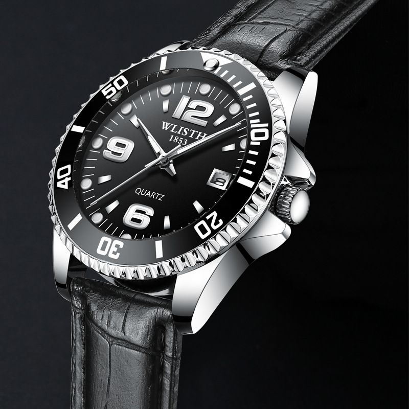 Top Luminous Mens Luxury Watch Quartz Movement 42mm Diameter Dial Black