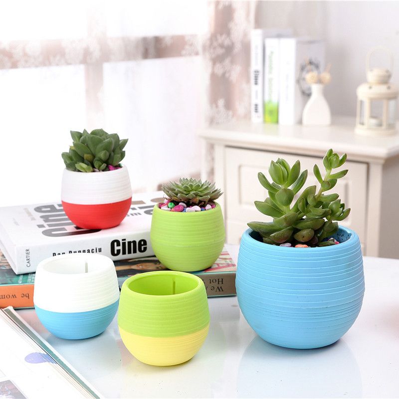 Plastic Flower Vase Flower Pots Plastic Creative Ball Pot Home