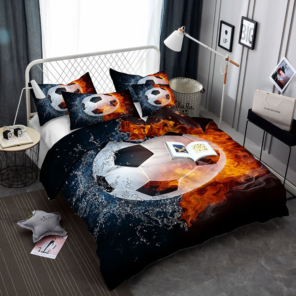 2020 Digital Printing Football Bedding Set Queen Size 3d Printed