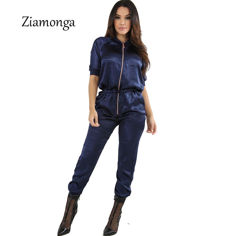 zipper front jumpsuit