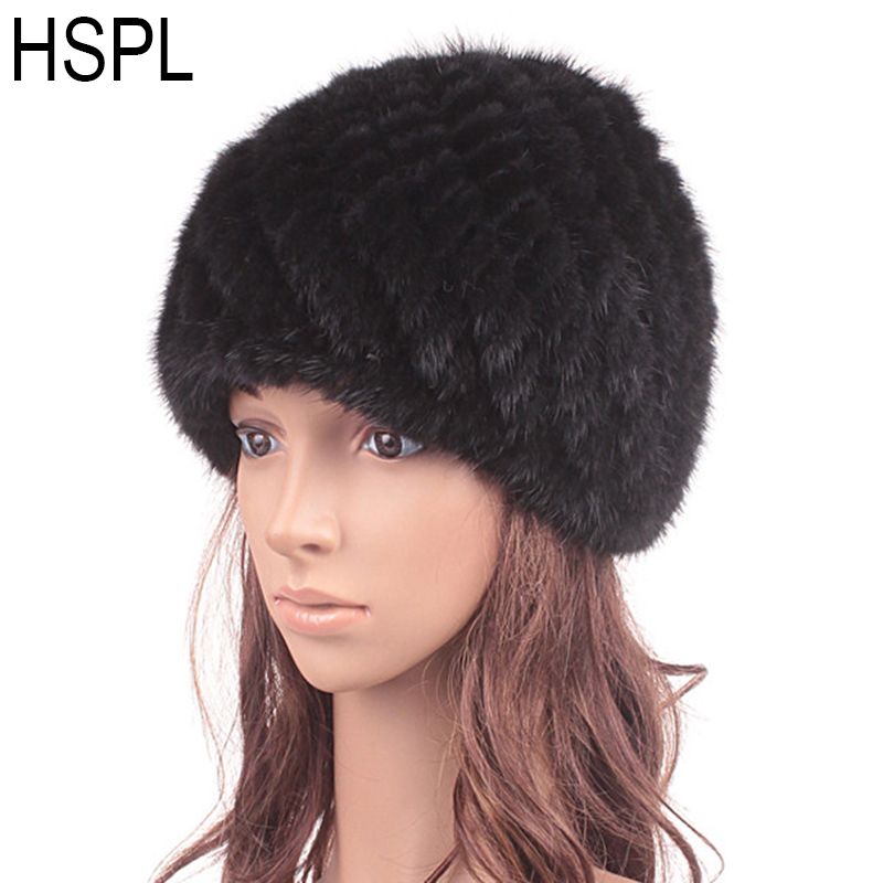 Femmes hiver mode réel Rex fourrure de lapin tricot Ski chapeau en fourrure renard Ball Beanie Cap Femmes hiver mode réel Rex fourrure de lapin tricot Ski chapeau en fourrure renard Ball Beanie Cap