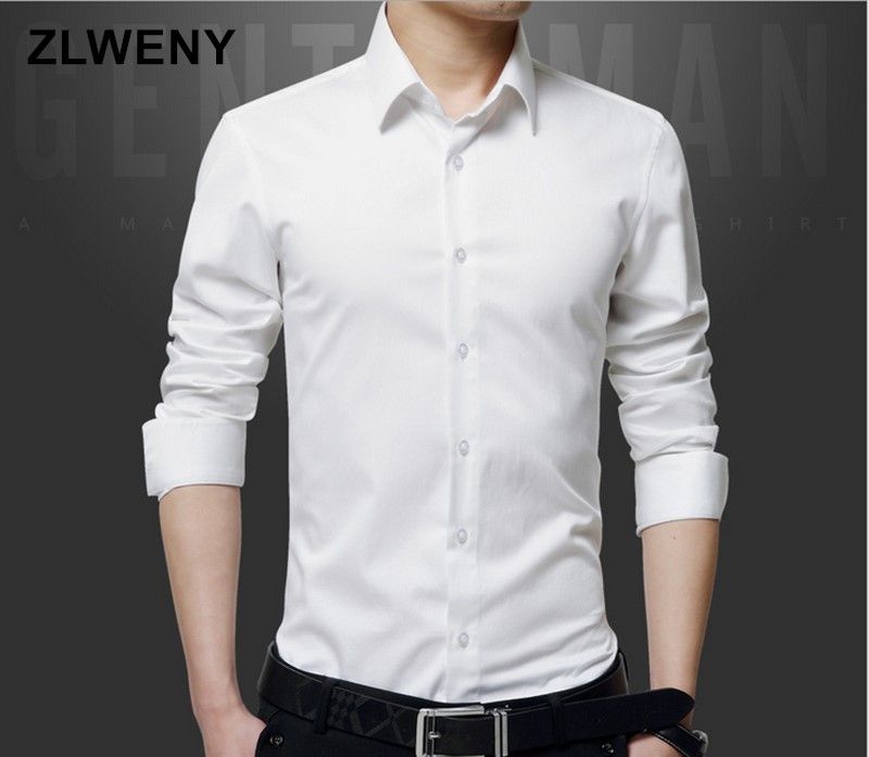 mens white dress shirt no pocket