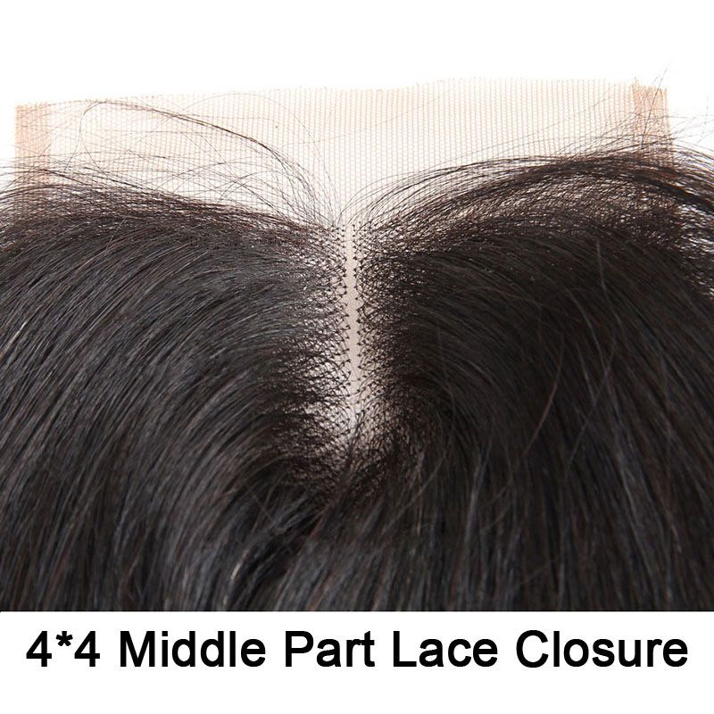 4*4 Middle Part Lace Closure
