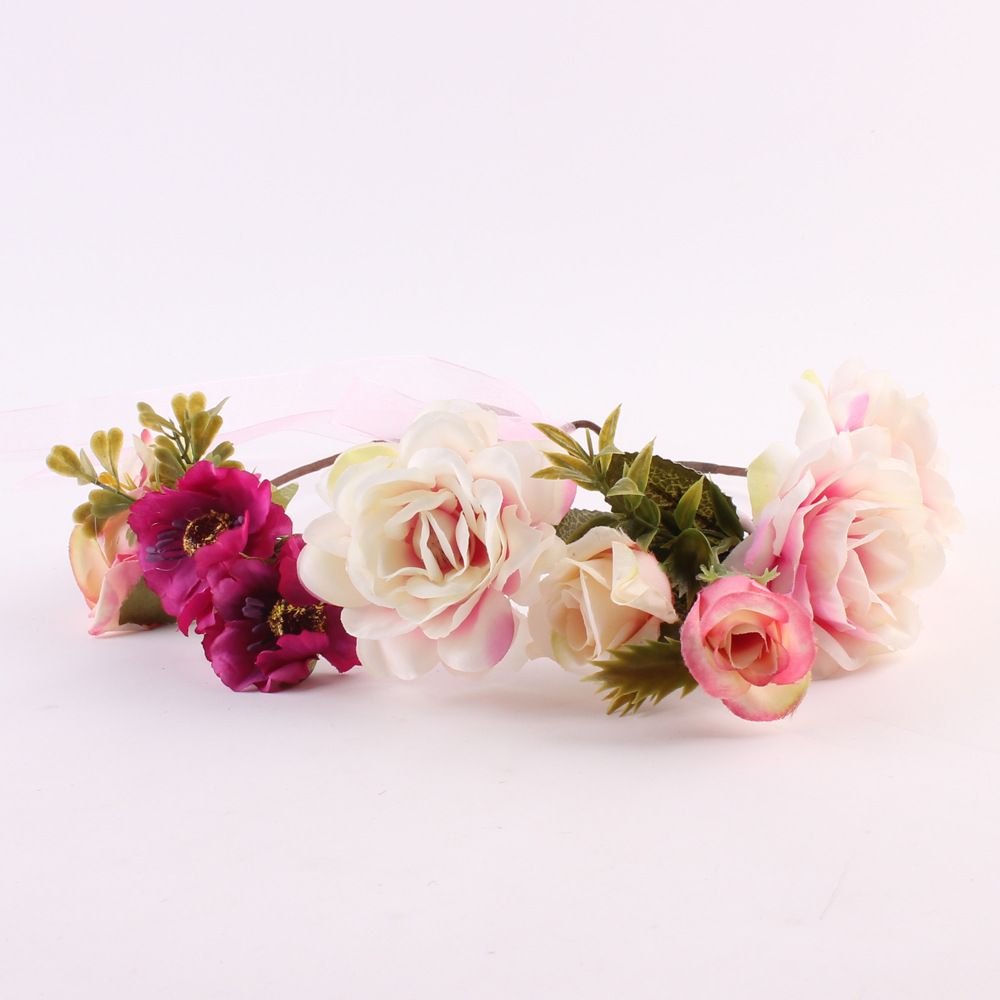 Vintage Boho Artificial Flower Wedding Accessories Rose Floral Bridal Headpiece Beautiful Flower Crown Chic Hairstyle Headband Wreath 2019 From Bridalstore 5 06 Dhgate Com