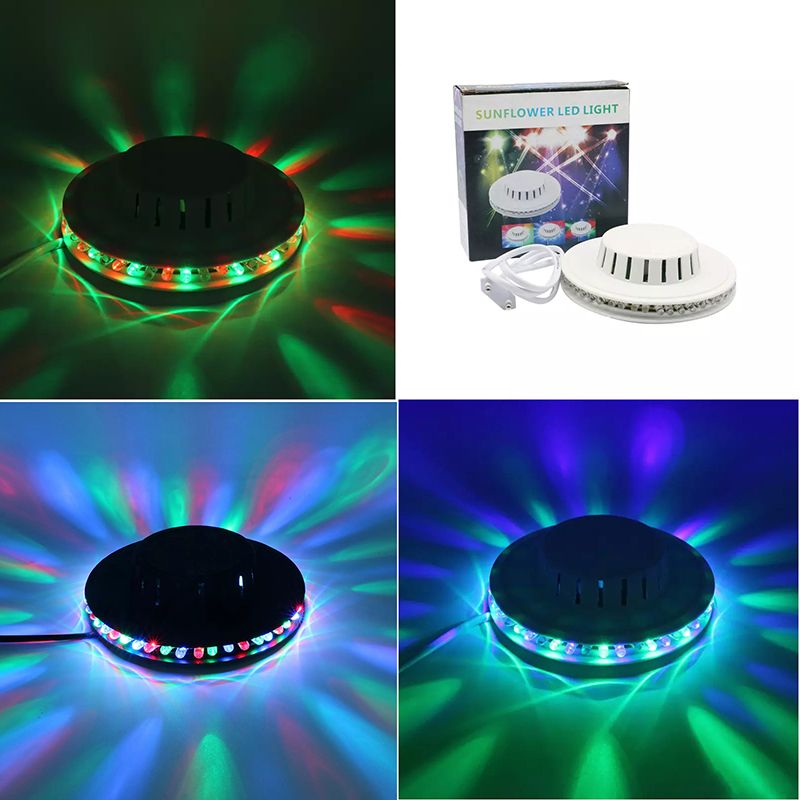 compre negro blanco girasol luz led magica es 48 leds activado por voz luz led para escenario rgb para luces de navidad disco de escenario a 3 06
