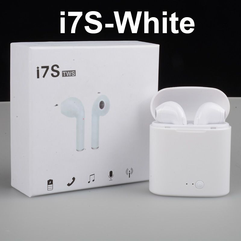satin al i7s tws bluetooth kulaklik kablosuz kulakliklar kulakliklar ile sarj ios ve android perakende paketi icin bluetooth v4 2 kulaklik kutusu