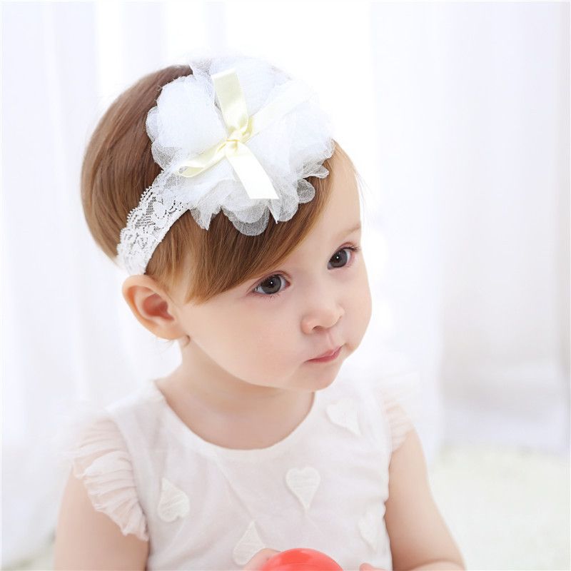 Kids Girl Baby Headband Toddler Lace Bowknot Flower Hair Band Headwear Headress