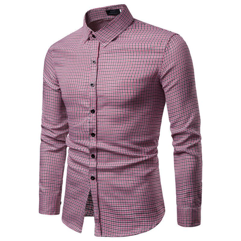 WNSY Men Slim Vogue Button Up Stylish Checkered Shirts 