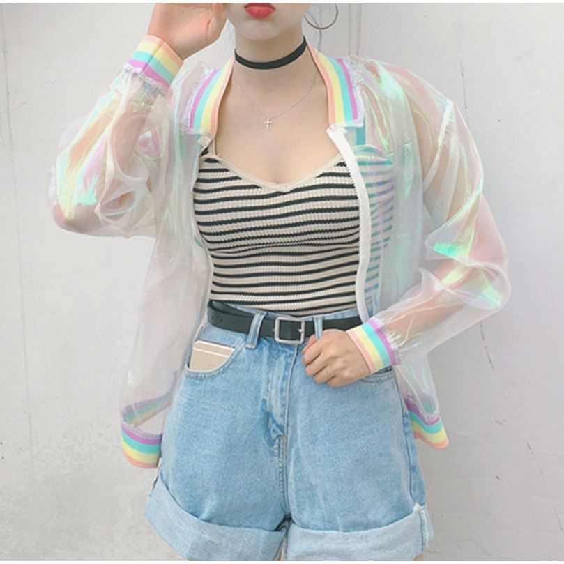 bomber jacket transparente