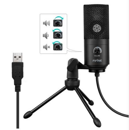 FIFINE K669 USB Wired Microphone With Recording Function For