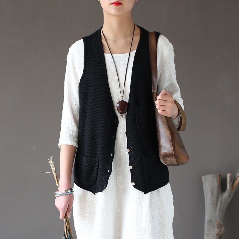 SERAPHY WOOKIT Uomo Donna Maglione Gilet in Cotone Senza Maniche con Scollo a V Ragazze Ragazzi Maglione Lavorato a Maglia Classico per Primavera Autunno Inverno SERAPHY WOOKIT Uomo Donna Maglione Gilet in Cotone Senza Maniche con Scollo a V Ragazze Ragazzi Maglione Lavorato a Maglia Classico per Primavera Autunno Inverno
