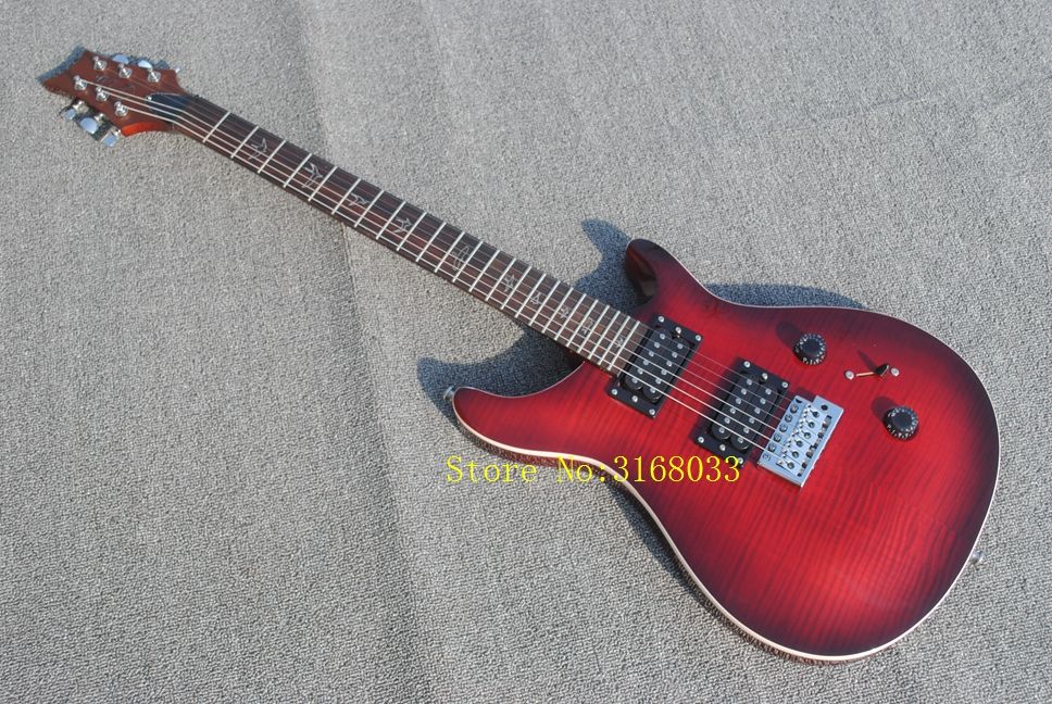 Compra La Guitarra Eléctrica Del Color Rojo Vino Y 2 Pastillas De  Humbucker, Hardware De Plata, Cuello De Caoba, Se Pueden Personalizar Como  Petición Barato | Entrega Rápida Y Calidad | Es.Dhgate