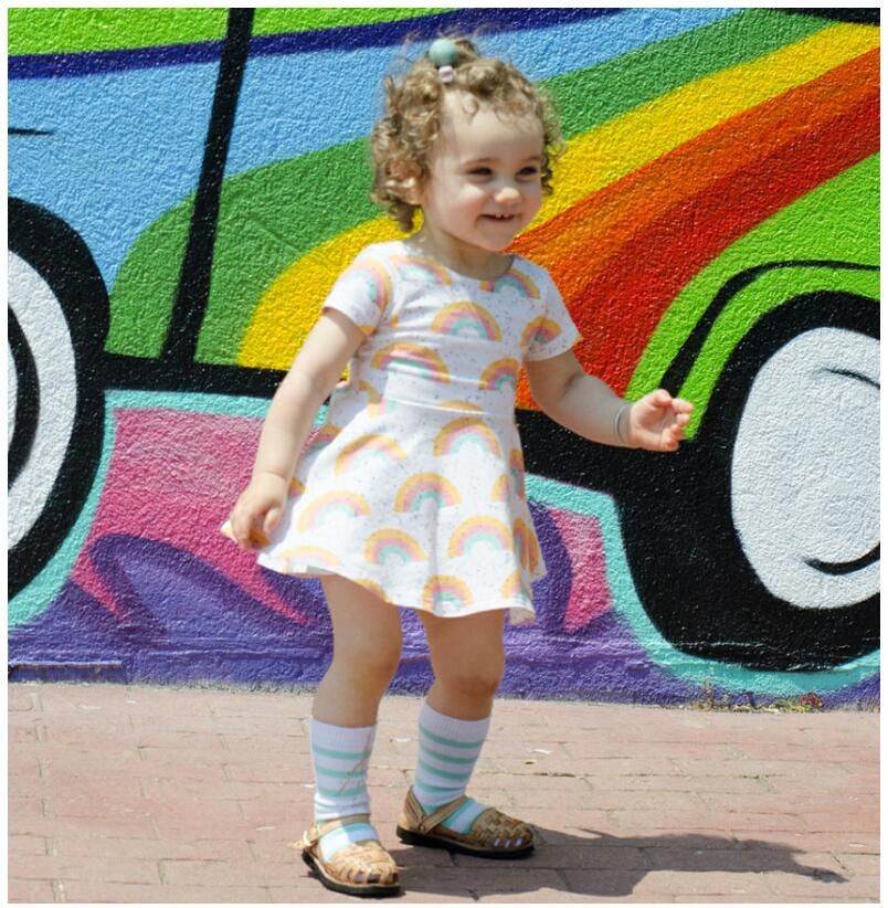 Acheter Fille Arc En Ciel Imprime Robe Bebe Ete Manches Courtes Point Robes Enfants Doux Princesse Jupe Enfants Vetements Zht 011 De 31 59 Du Sophie0106 Fr Dhgate Com