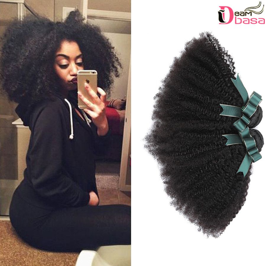 4 Bundles Brazilian Curly Afro Hair Unprocessed Brazilian Human