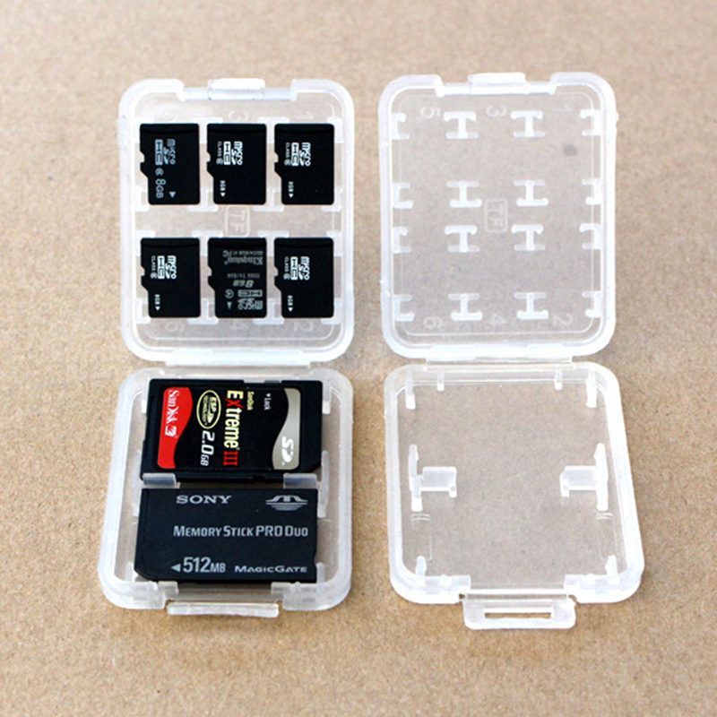 2 Hard CASE Hold 8 SD Memory Cards WATERPROOF Storage Protector Holder US SELLER