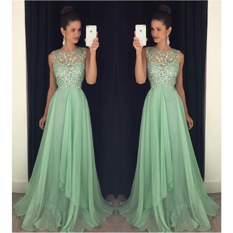 mint green prom dresses 2018