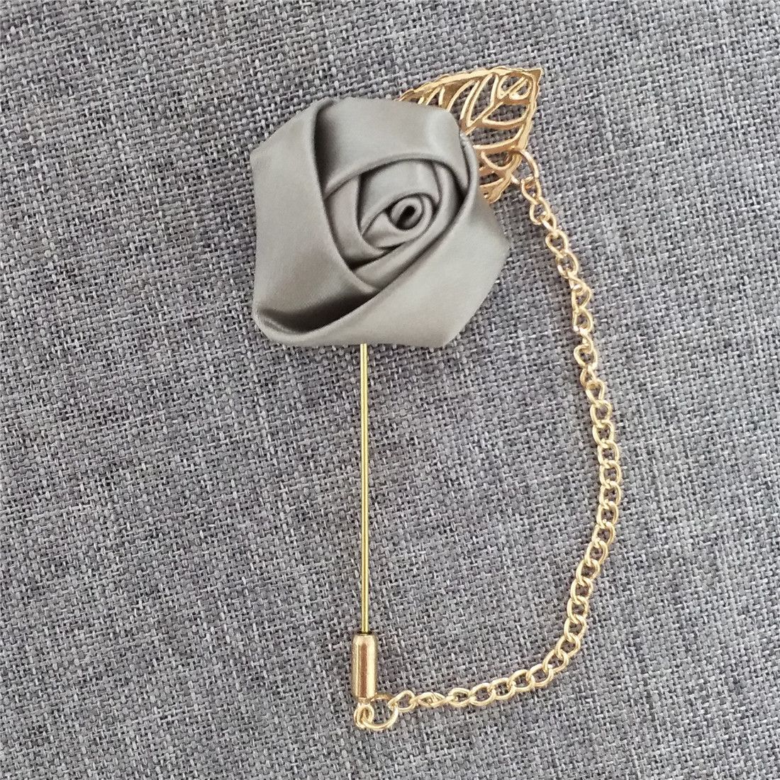 Wedding Bridal Corsage Satin Corsage Flower Lapel Pin Brooch Handmade