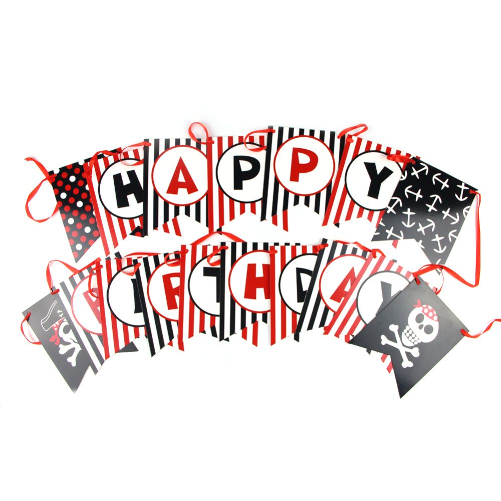 Bunting Mermaid and Pirate Birthday Banner Decoration Party