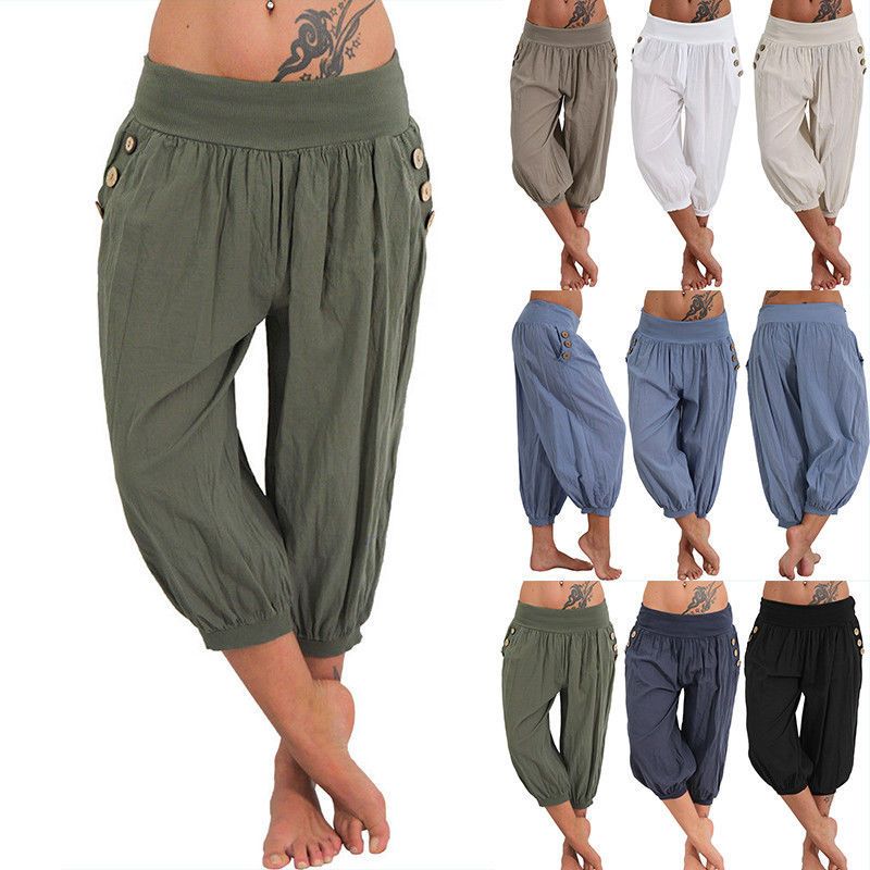 Acquistare Taglie Forti Pantaloni Casual Moda Leggings Donna Cotone E Lino  Fitness Vita Alta Signora Palestra Sciolta Allenamento Da Allenamento  Fitness Pantaloni Larghi Economico | Consegna Veloce E Qualità | DHgate  Italy