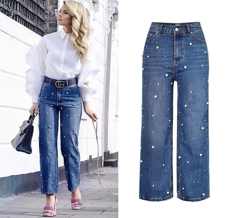 wide leg straight jeans