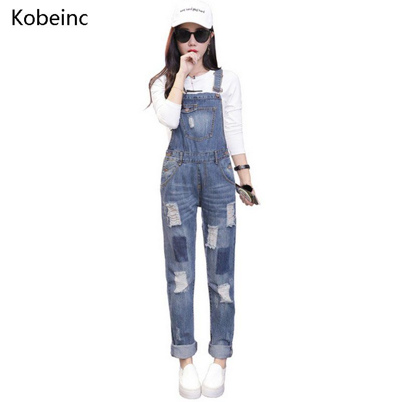 loose denim jumpsuit