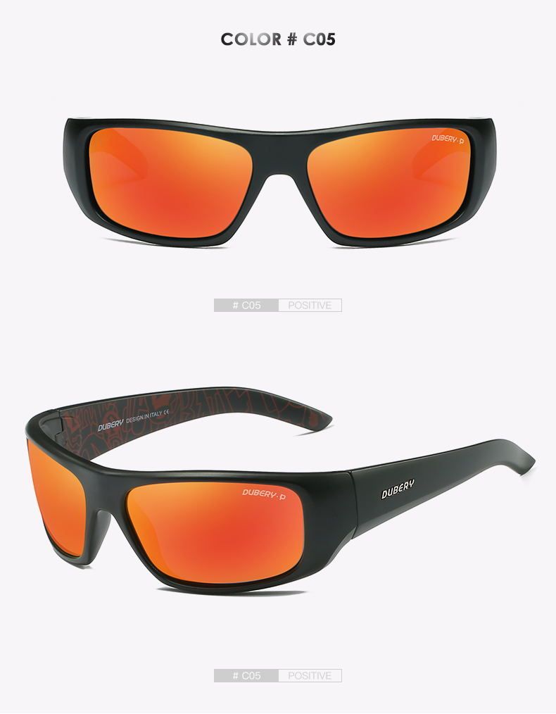 DUBERY UV400 Herren Polarisiert Sonnenbrille Fahren Angeln Sport Schatten rb