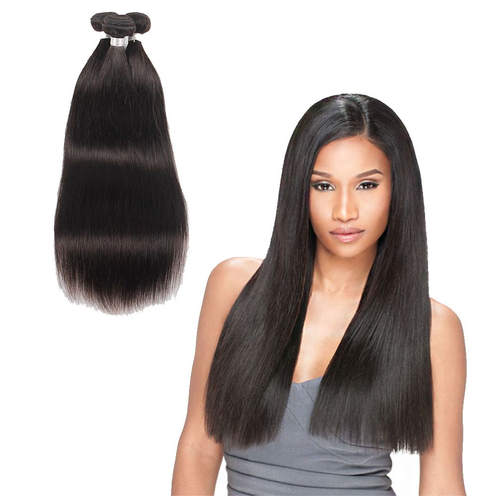 Natural Color Hair Brazilian Human Hair Sew In Weave 3 Bundles A