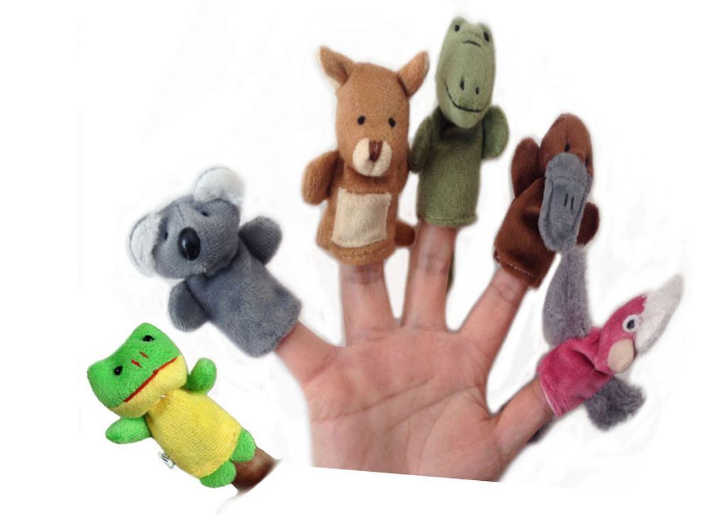 Hot New Animal Finger Puppets Plush Cloth Doll Baby Educational Hand