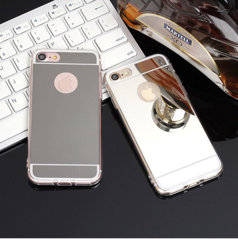 Secreto lucha cristal Nuevos estuches para iPhone 6s 7 Plus Luxury Mirror TPU Capa Funda de  silicona blanda Funda
