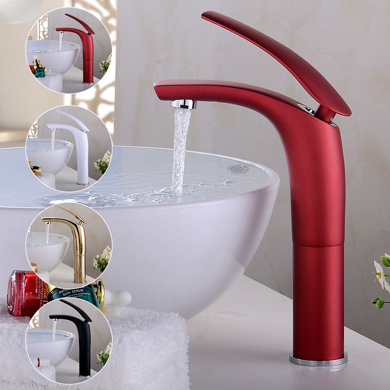 2019 Water Tap Bathroom Faucet Black White Red Gold Multi Sink Tap