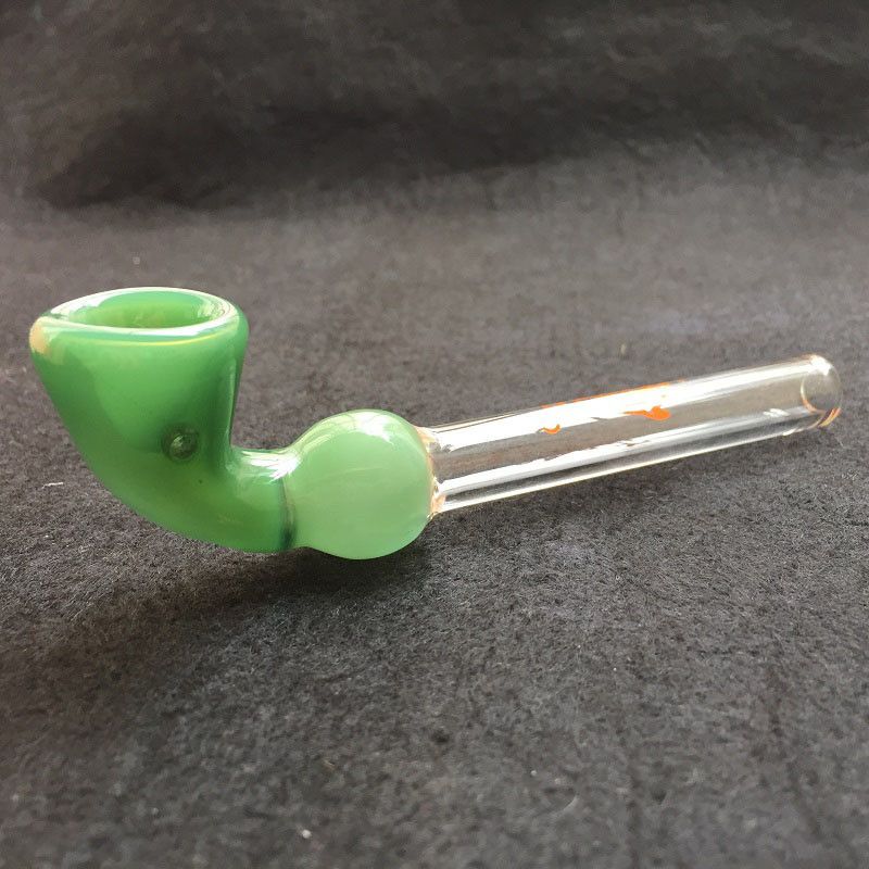 Tobacco pipe thick glass 5 inch 