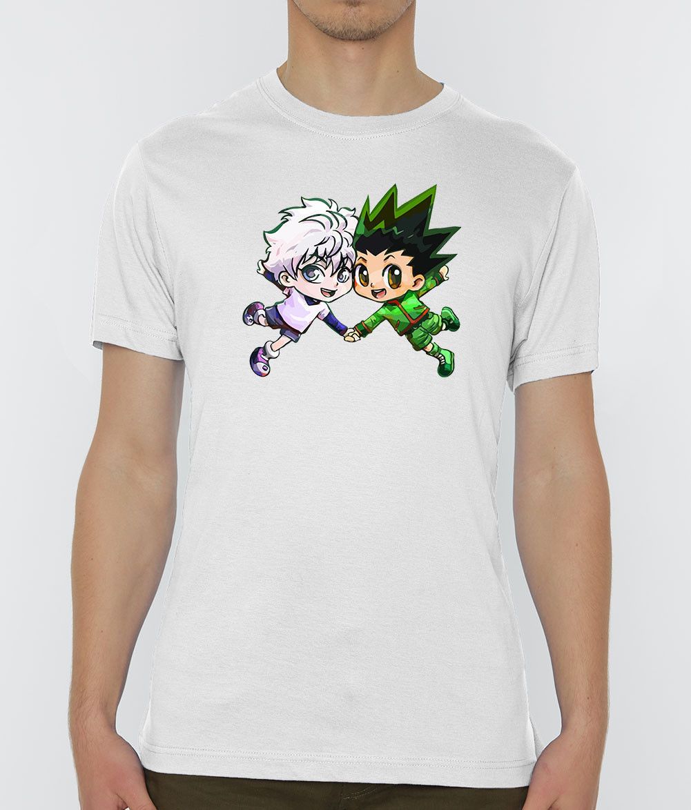 hunter x hunter gon & killua white tee